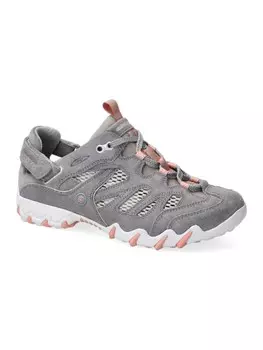Кроссовки на шнуровке Allrounder Halbschuh Niwa Velourleder / Mesh, цвет Alloy/Cool Grey