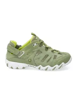 Кроссовки на шнуровке Allrounder Halbschuh Niwa Velourleder / Mesh, цвет Moss Stone