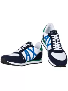 Кроссовки на шнуровке Armani Exchange, цвет wei/blau