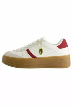 Кроссовки на шнуровке Bershka, белый