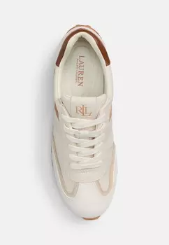Кроссовки на шнуровке DANI SUEDE LEATHER TRAINER Ralph Lauren, белый