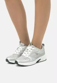 Кроссовки на шнуровке DEPORTIVAS mtng, серебристого цвета