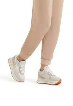 Кроссовки на шнуровке DEVA W6YZ, серебристого цвета