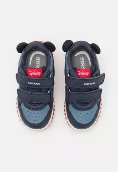 Кроссовки на шнуровке DISNEY MICKEY LIGHTYLOO BOY LIGHT UP Geox, темно-синий