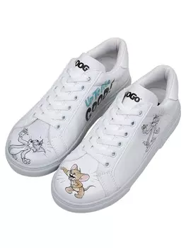 Кроссовки на шнуровке Dogo, белый