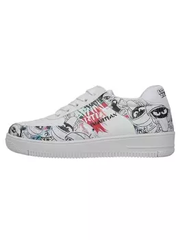 Кроссовки на шнуровке Dogo Dice WB Sneakers - Marvin the Martian Stencil, белый
