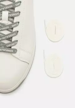 Кроссовки на шнуровке Emporio Armani, кремовый