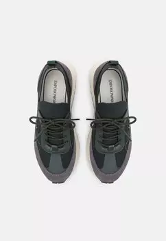 Кроссовки на шнуровке Emporio Armani, темно-зеленый