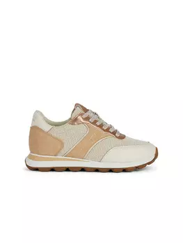 Кроссовки на шнуровке Geox, цвет creme/orange