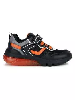 Кроссовки на шнуровке Geox, цвет schwarz/orange