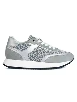 Кроссовки на шнуровке Geox, цвет silber/grau/bunt