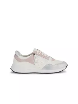 Кроссовки на шнуровке Geox, цвет wei/rosa/silber