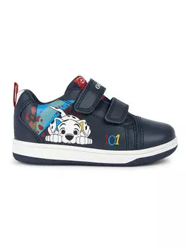 Кроссовки на шнуровке Geox Leder-Sneakers New Flick, темно-синий