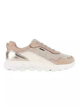Кроссовки на шнуровке Geox Leder-Sneakers Spherica, цвет Beige/Wei/Gold