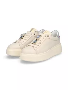 Кроссовки на шнуровке GIO+, бежевый
