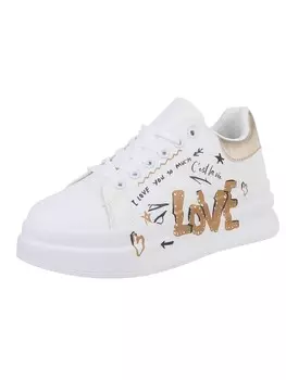 Кроссовки на шнуровке Ital-Design Freizeitschuh, цвет Wei und Gold