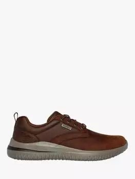 Кроссовки на шнуровке из кожи delson 3.0 glavine Skechers, коричневый