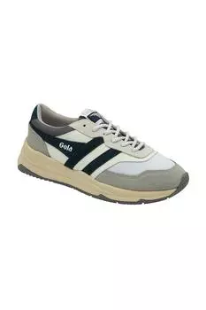 Кроссовки на шнуровке из кожи и сетки Titan Gola, белый