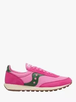 Кроссовки на шнуровке из смеси кожи trainer 80 Saucony, цвет Pink/Forest