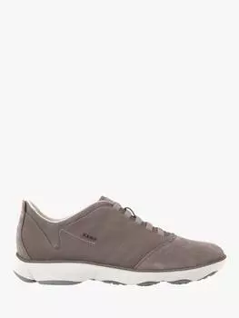 Кроссовки на шнуровке из смеси замши nebula Geox, цвет Dove Grey