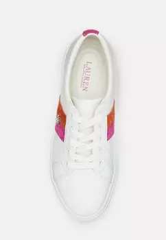 Кроссовки на шнуровке JANSON II LEATHER & SUEDE TRAINER Ralph Lauren, розовый