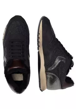 Кроссовки на шнуровке JULIA FUR Voile Blanche, черный