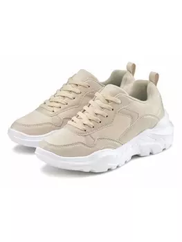 Кроссовки на шнуровке LASCANA, бежевый