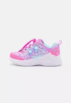 Кроссовки на шнуровке LIGHT UP DREAM RACER Skechers, розовый