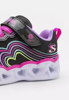 Кроссовки на шнуровке LIGHT UP HEART LIGHTS Skechers, черный