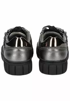 Кроссовки на шнуровке Marco Tozzi, серебристого цвета