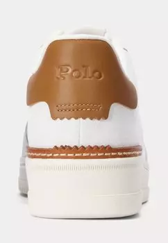 Кроссовки на шнуровке MASTERS COURT LEATHER SUEDE SNEAKER Ralph Lauren, кремовый