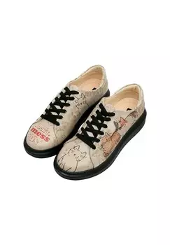 Кроссовки на шнуровке MYRA MEXICAN Dogo, пестрый коричневый