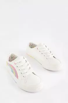 Кроссовки на шнуровке Next, белый