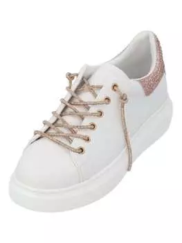 Кроссовки на шнуровке palado, цвет rose gold