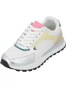 Кроссовки на шнуровке palado, цвет yellow/pink/white