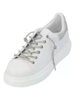 Кроссовки на шнуровке palado, серебряный