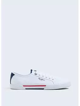 Кроссовки на шнуровке Pepe Jeans, белый