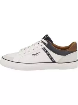 Кроссовки на шнуровке Pepe Jeans, белый