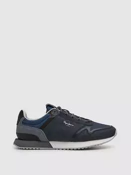 Кроссовки на шнуровке Pepe Jeans, темно-синий