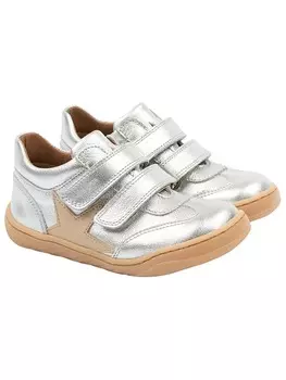 Кроссовки на шнуровке POM POM, серебряный