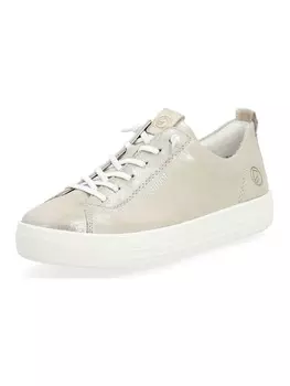 Кроссовки на шнуровке remonte, цвет beige/silber
