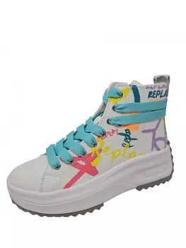 Кроссовки на шнуровке Replay Sneaker high Aqua Z popart, белый