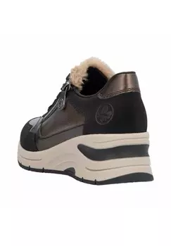 Кроссовки на шнуровке Rieker, черный