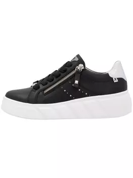 Кроссовки на шнуровке rieker, черный