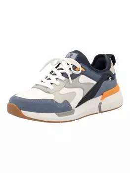 Кроссовки на шнуровке rieker, цвет blau/wei