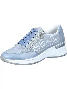 Кроссовки на шнуровке rieker, цвет bleu/blue