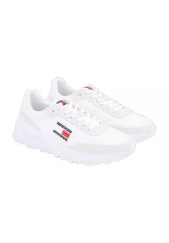 Кроссовки, на шнуровке, с логотипом, мужские TOMMY Jeans, цвет Ybr White