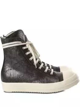 Кроссовки на шнуровке с металлическим эффектом Rick Owens DRKSHDW, коричневый