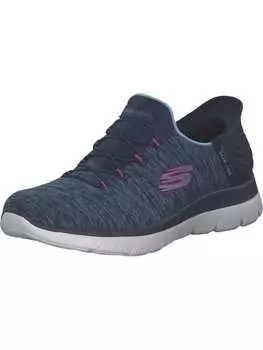 Кроссовки на шнуровке Skechers, цвет navy/pink