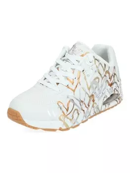 Кроссовки на шнуровке Skechers, цвет wei/gold
